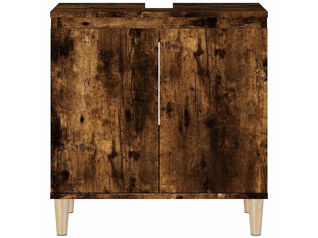 Waschbeckenunterschrank Räuchereiche 58x33x60 cm Holzwerkstoff