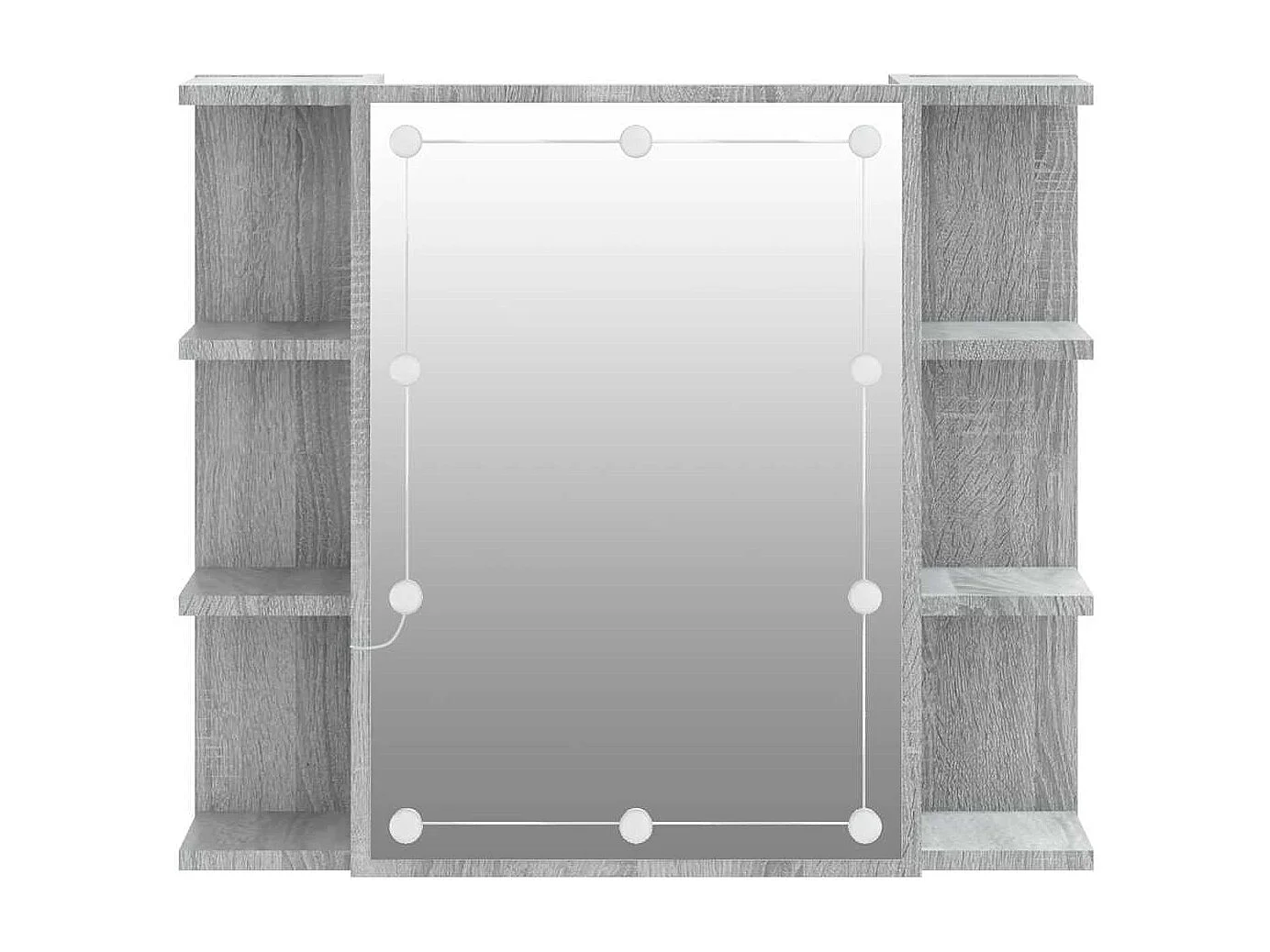 Spiegelschrank mit LED Grau Sonoma 70x16,5x60 cm