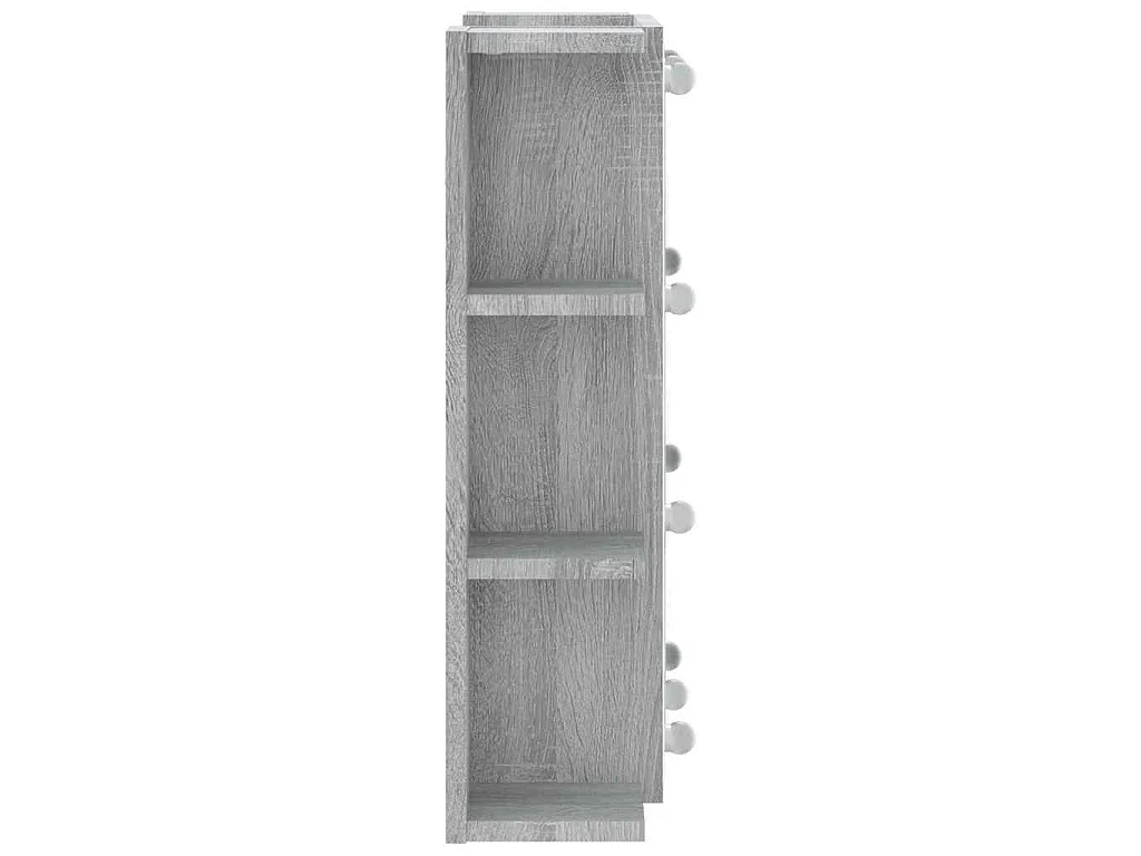 Armoire à miroir avec LED Sonoma gris 70x16,5x60 cm