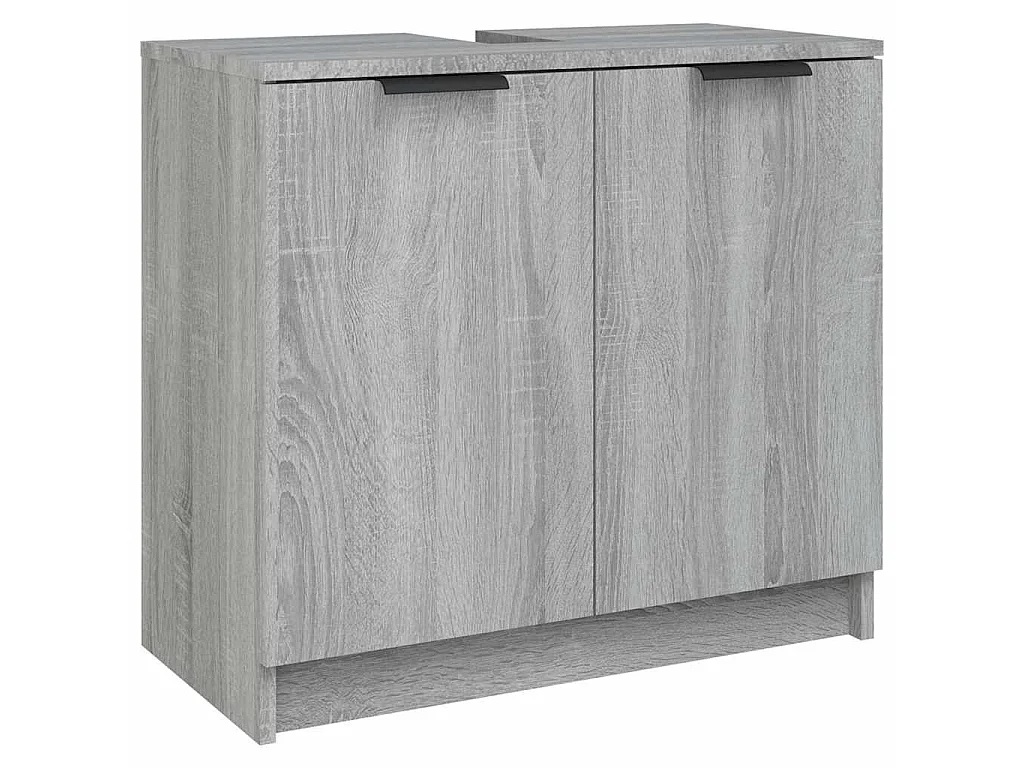 Meubles de salle de bain 5 pcs Sonoma gris Bois d'ingénierie