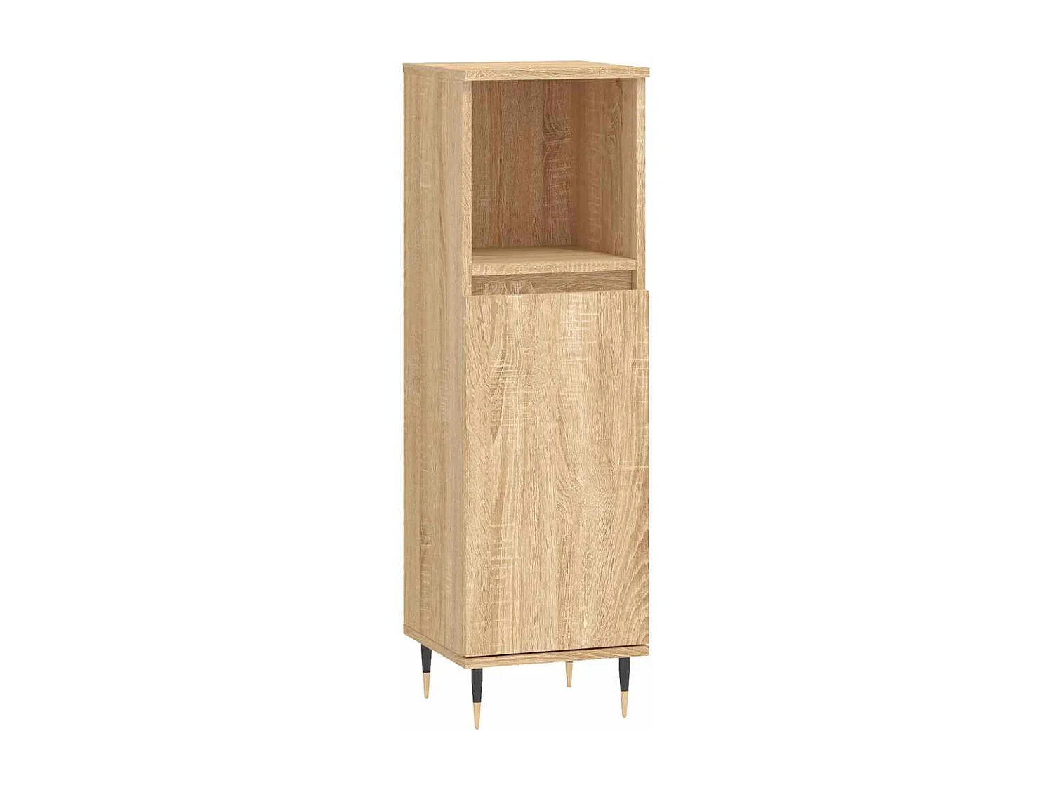 Badschrank Sonoma-Eiche 30x30x100 cm Holzwerkstoff
