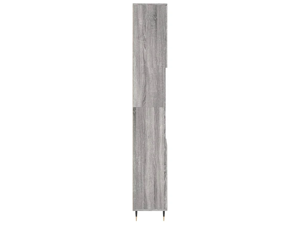Badschrank Grau Sonoma 30x30x190 cm Holzwerkstoff