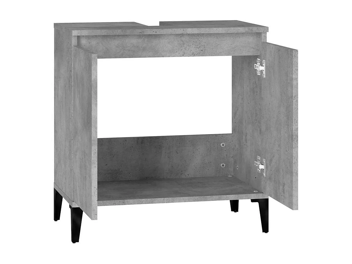 Mobile Lavabo Grigio Cemento 58x33x60 cm in Legno Multistrato