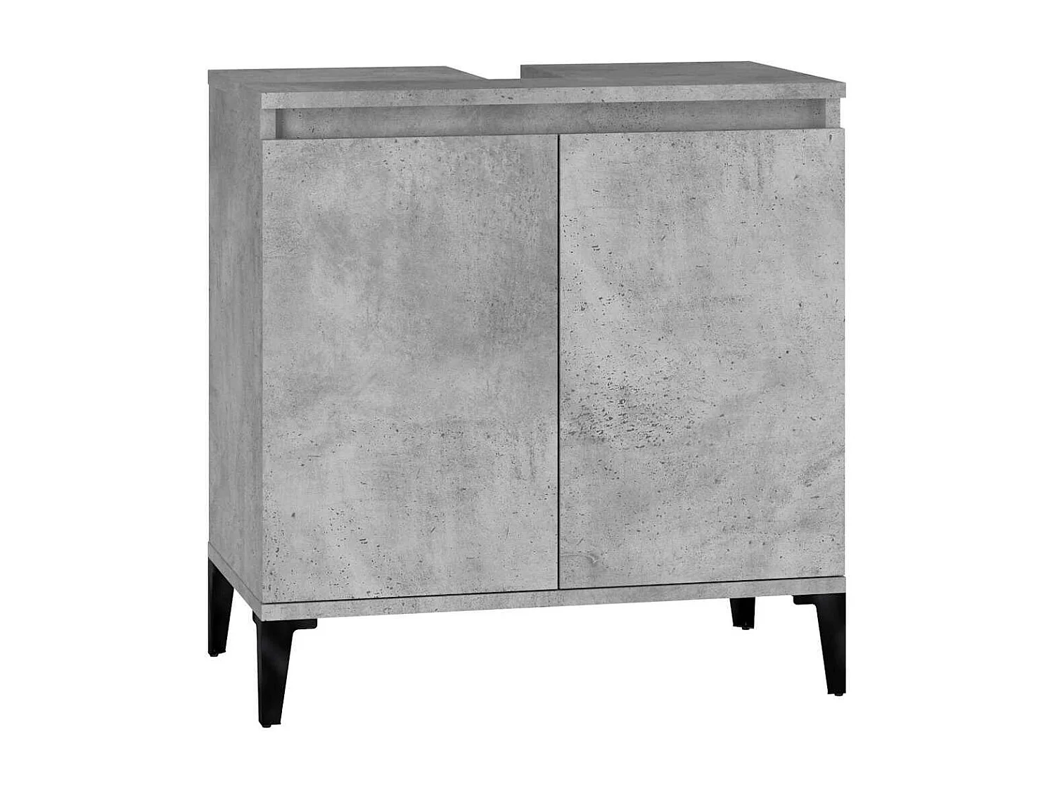 Meuble d'évier gris béton 58x33x60 cm bois d'ingénierie