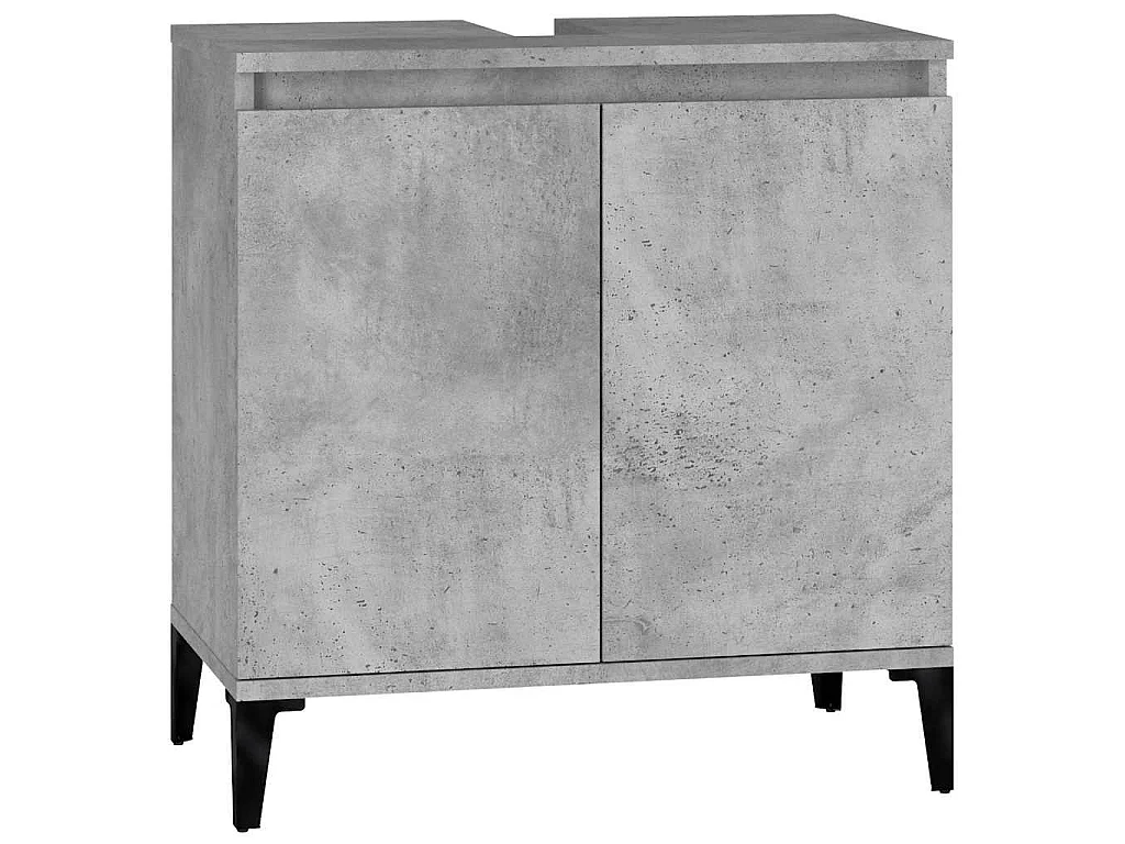 Meuble d'évier gris béton 58x33x60 cm bois d'ingénierie