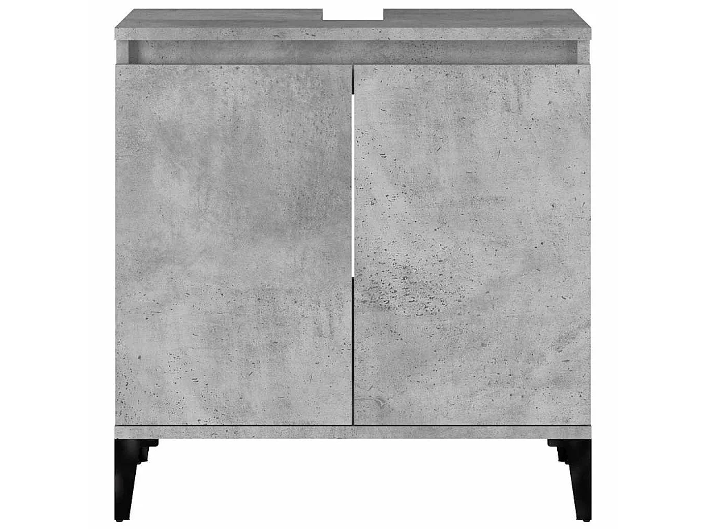 Meuble d'évier gris béton 58x33x60 cm bois d'ingénierie