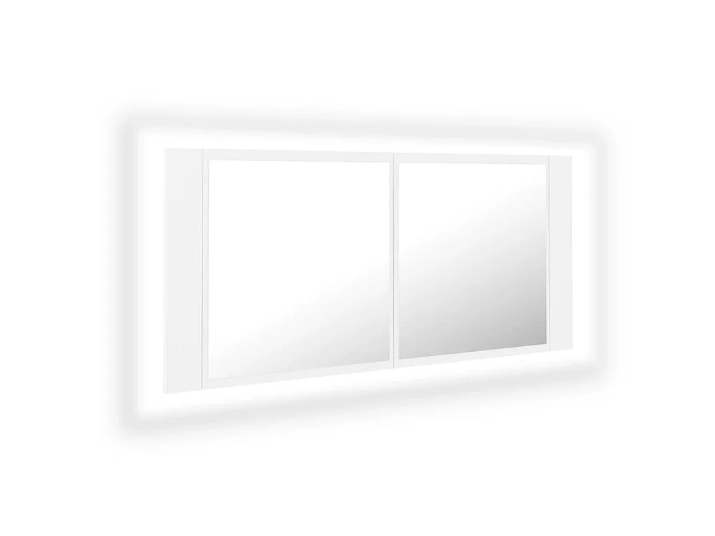 Specchio da Bagno con LED Bianco 100x12x45 cm in Acrilico