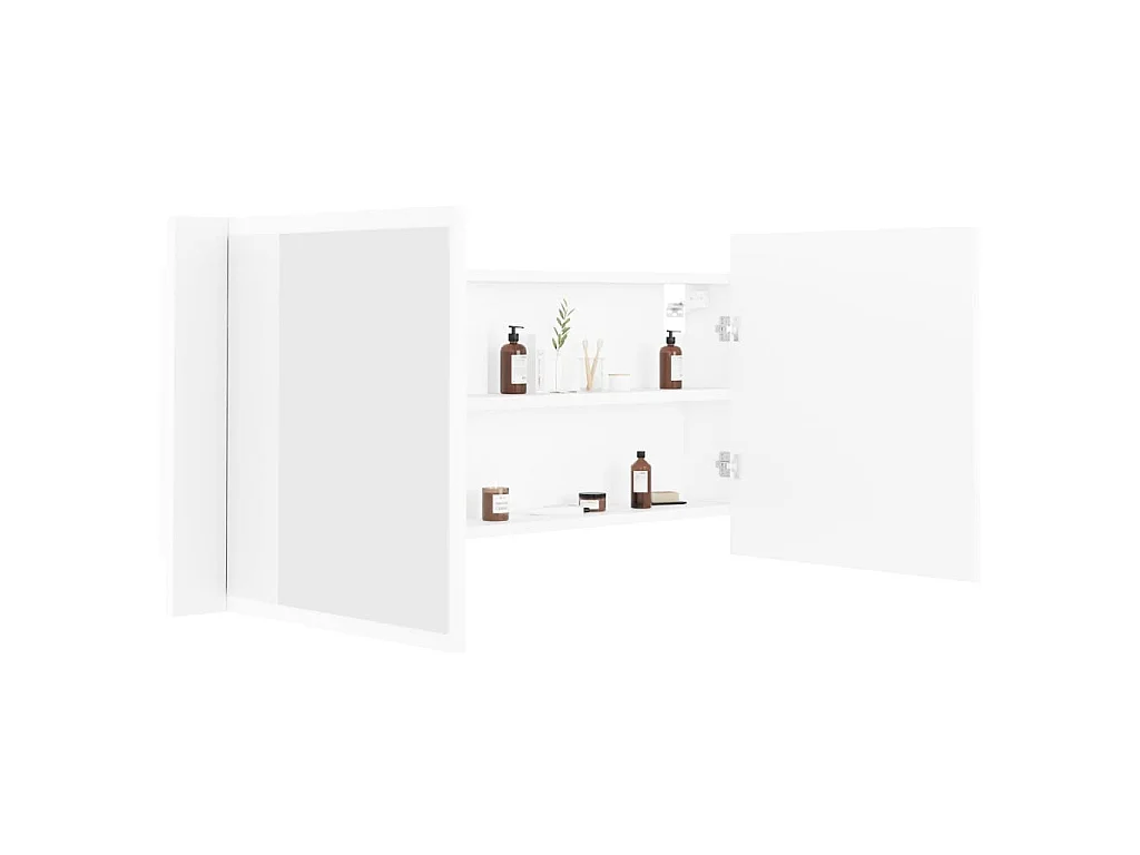 Specchio da Bagno con LED Bianco 100x12x45 cm in Acrilico