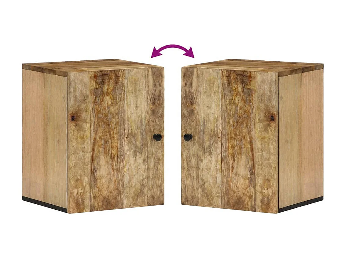 Badkamerwandkast 38x33x48 cm massief mangohout