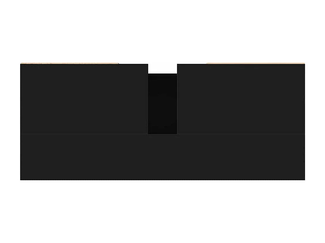 Armoire de salle de bain noir 80x33x60 cm bois d'ingénierie