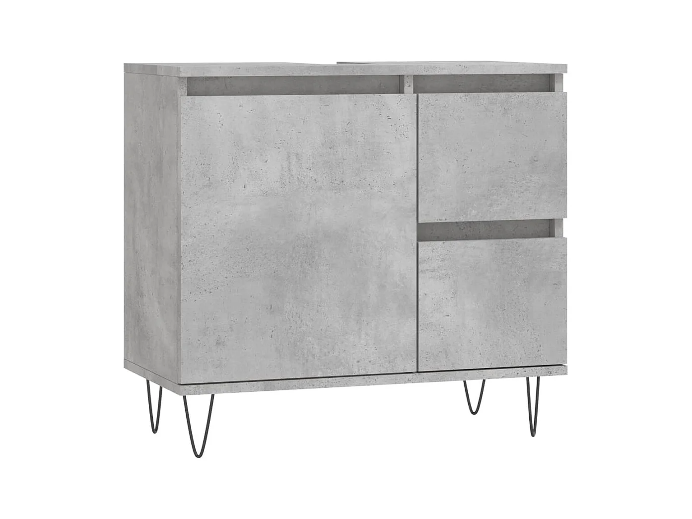 Armoire de salle de bain gris béton 65x33x60 cm