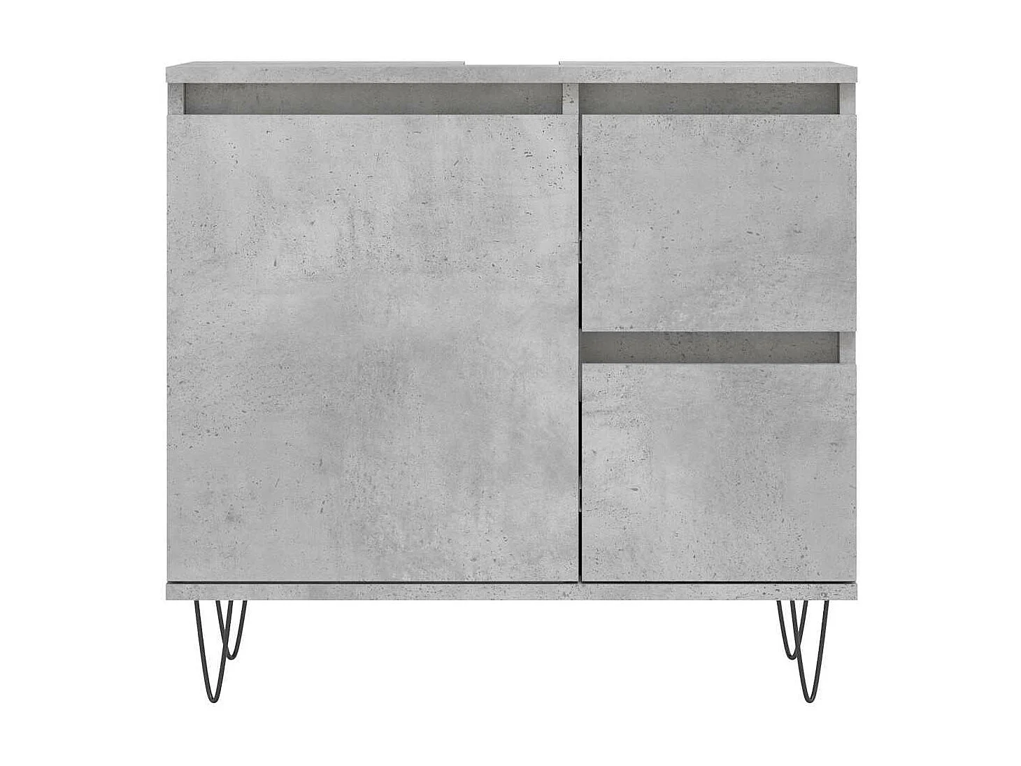 Armoire de salle de bain gris béton 65x33x60 cm