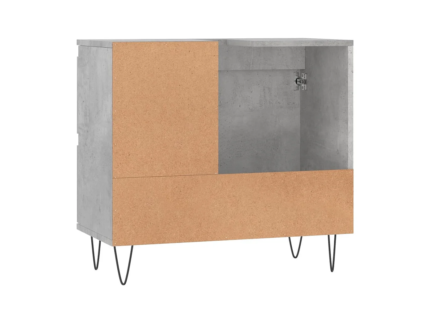 Armoire de salle de bain gris béton 65x33x60 cm