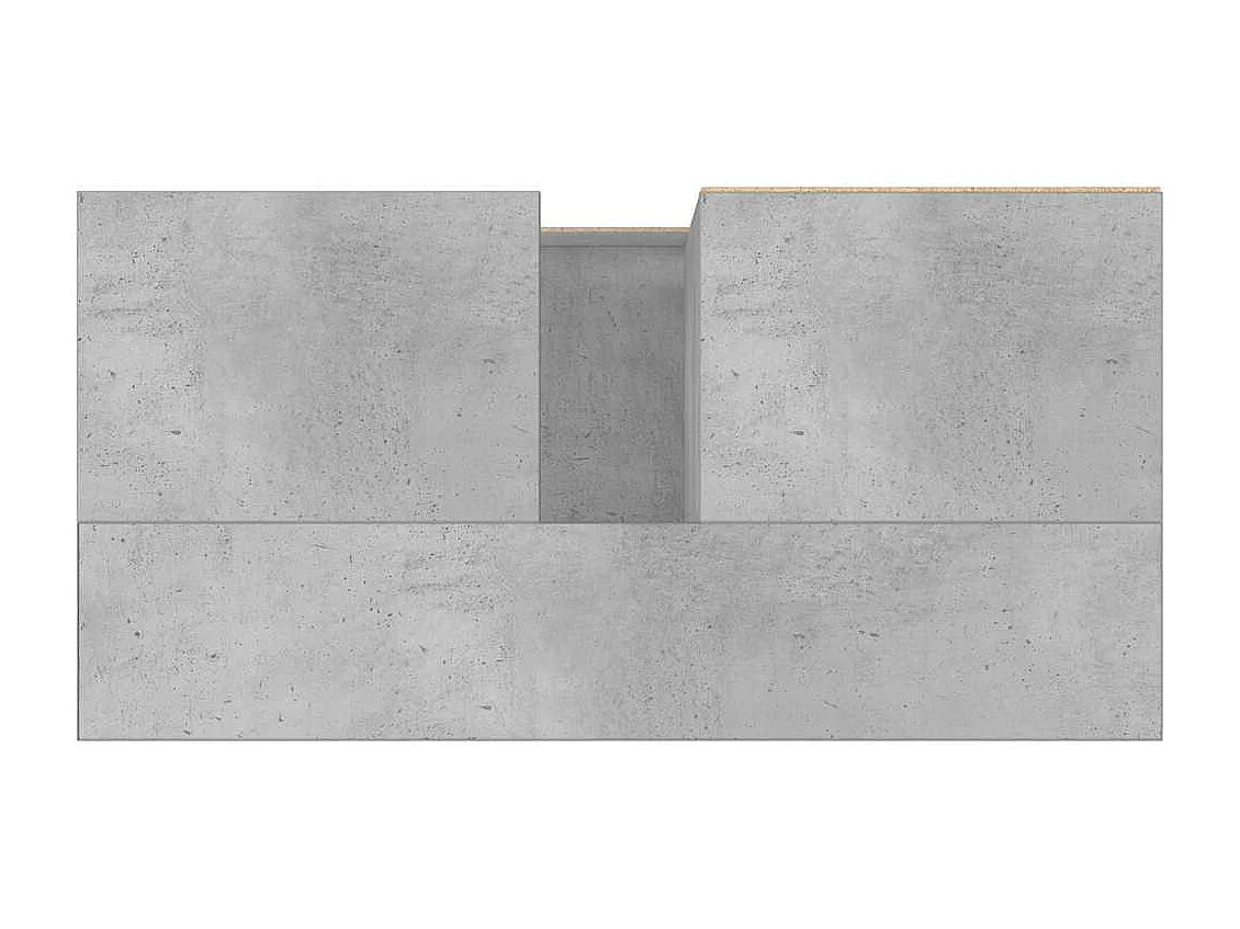 Armoire de salle de bain gris béton 65x33x60 cm