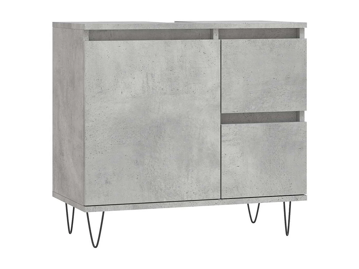 Armoire de salle de bain gris béton 65x33x60 cm