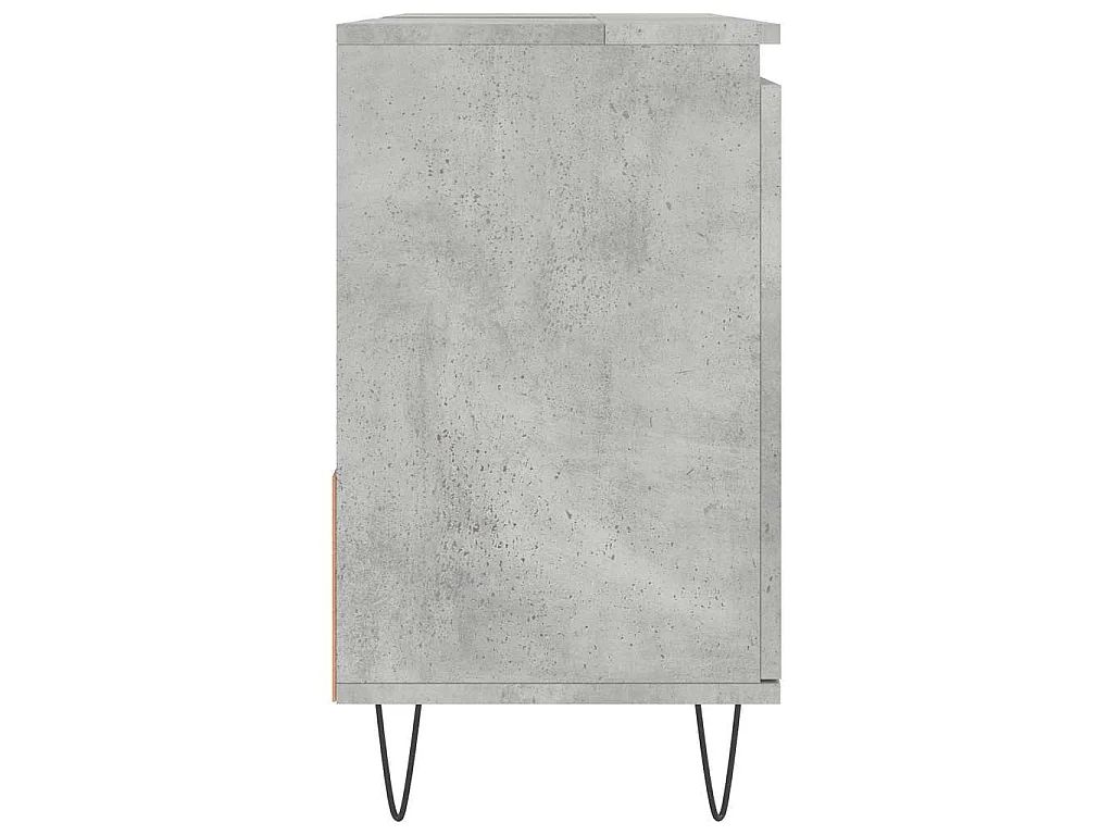 Badkamerkast 65x33x60 cm bewerkt hout betongrijs