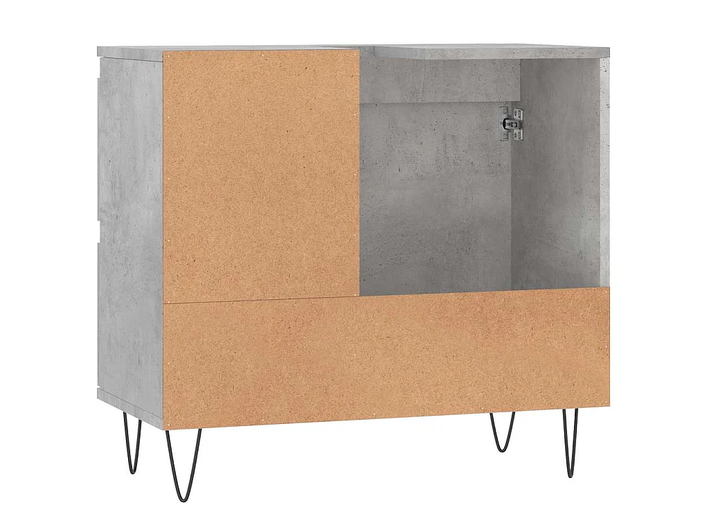 Badkamerkast 65x33x60 cm bewerkt hout betongrijs