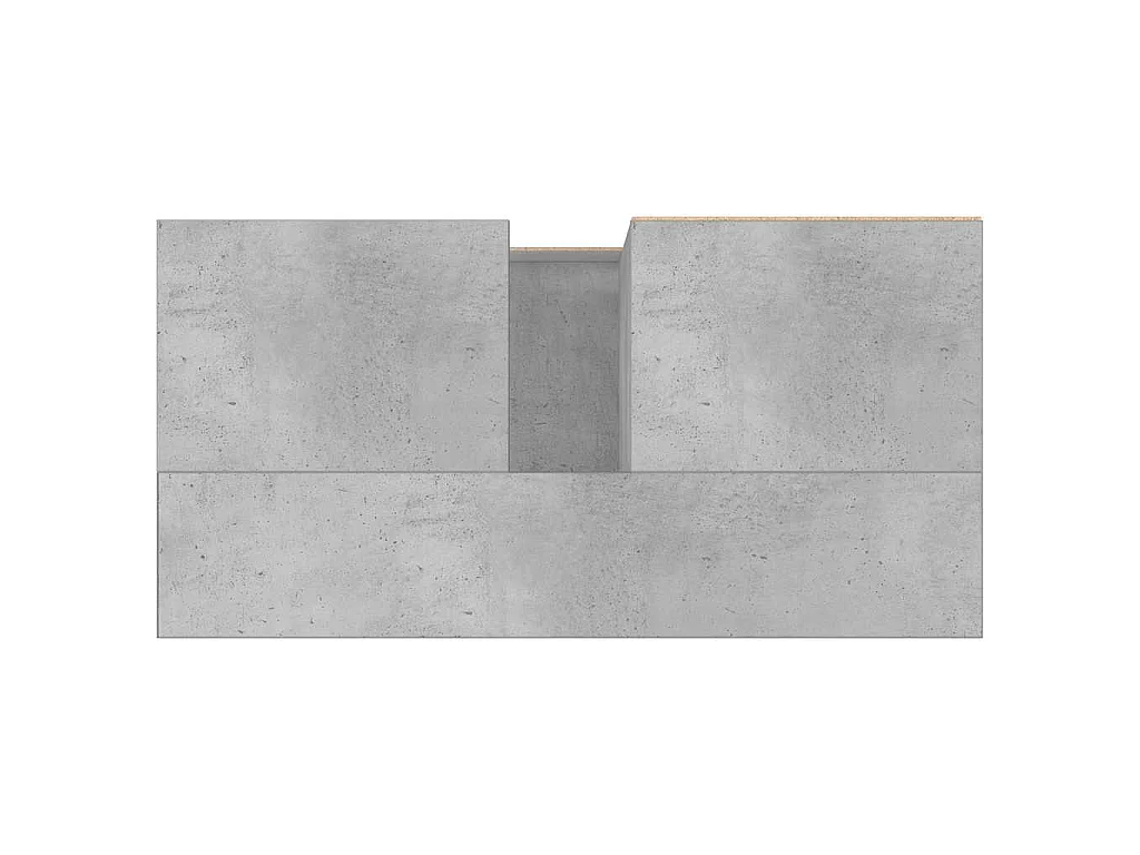 Badkamerkast 65x33x60 cm bewerkt hout betongrijs