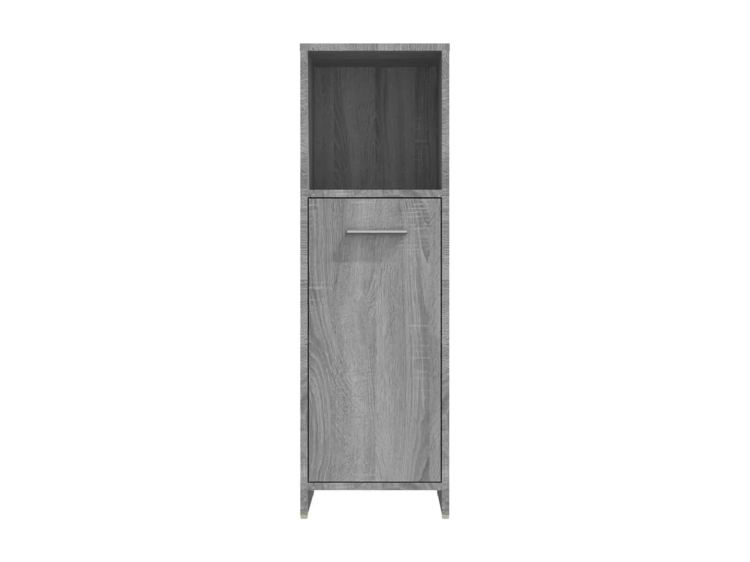 Armadietto Bagno Grigio Sonoma 30x30x95 cm in Legno Multistrato
