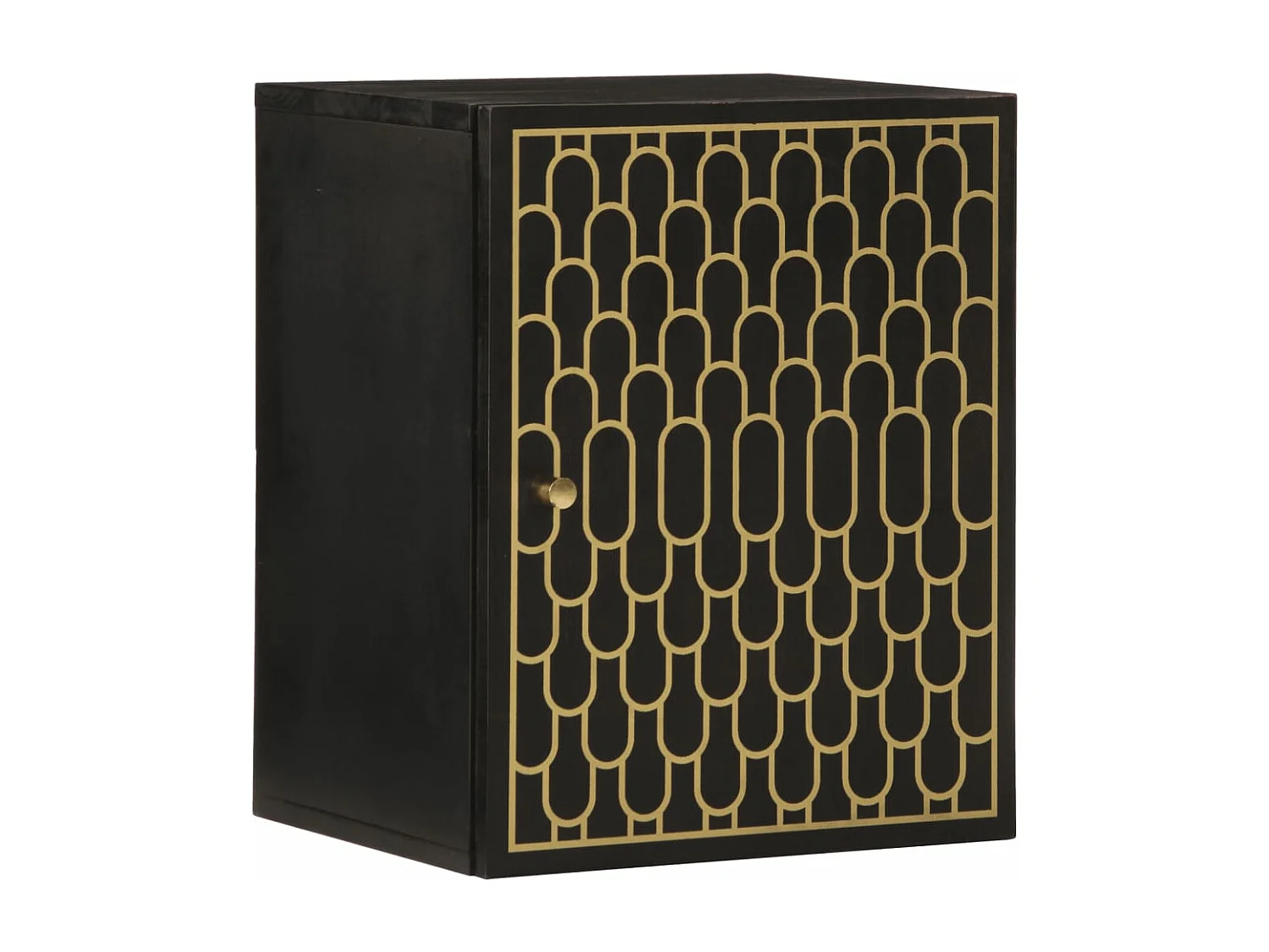 Armoire de salle de bain murale 38x33x48cm bois massif manguier