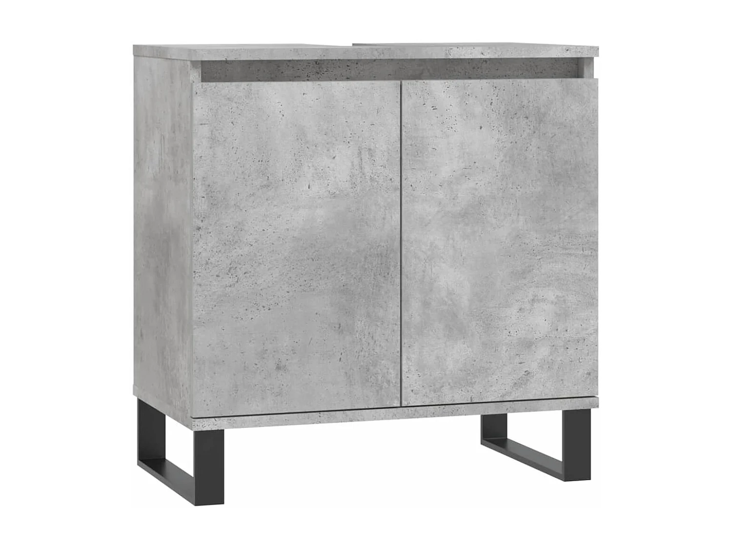 Armoire de bain gris béton 58x33x60 cm bois d'ingénierie