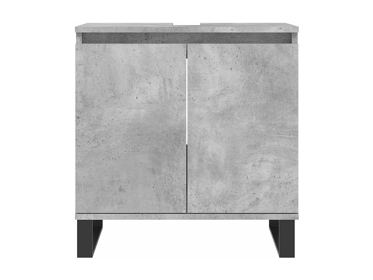 Armoire de bain gris béton 58x33x60 cm bois d'ingénierie