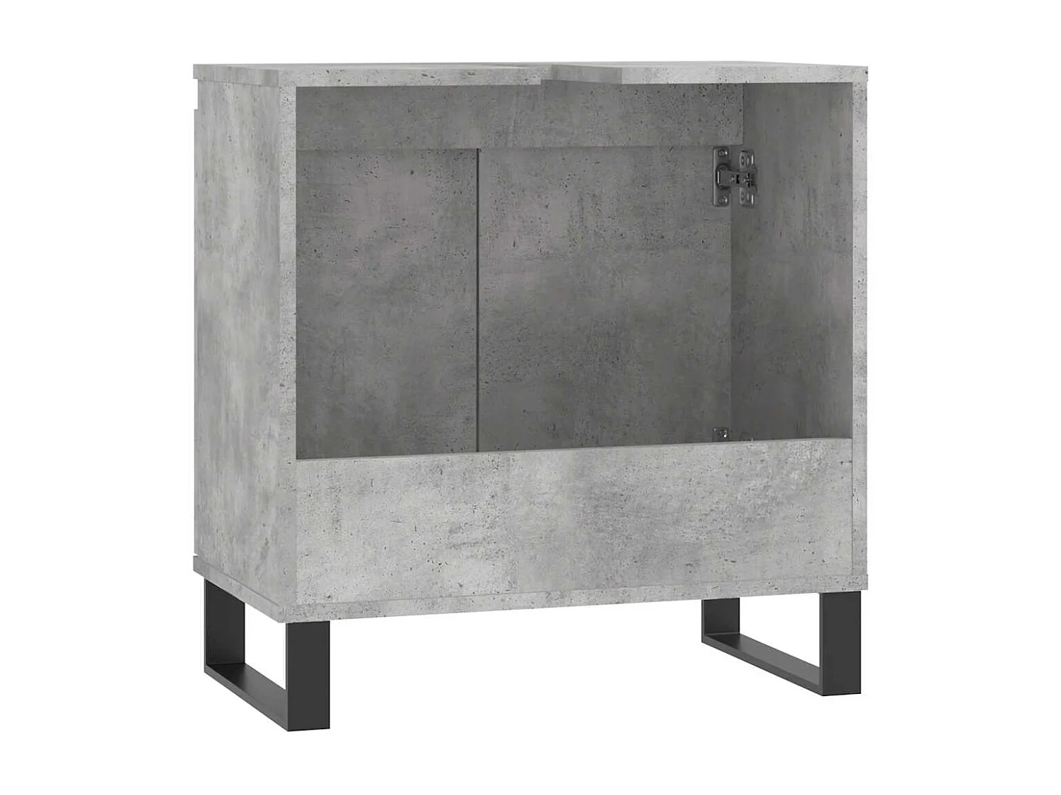Armoire de bain gris béton 58x33x60 cm bois d'ingénierie