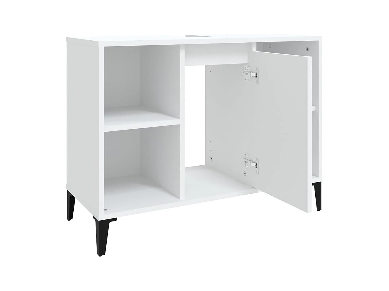 Mobile Lavabo Bianco 80x33x60 cm in Legno Multistrato