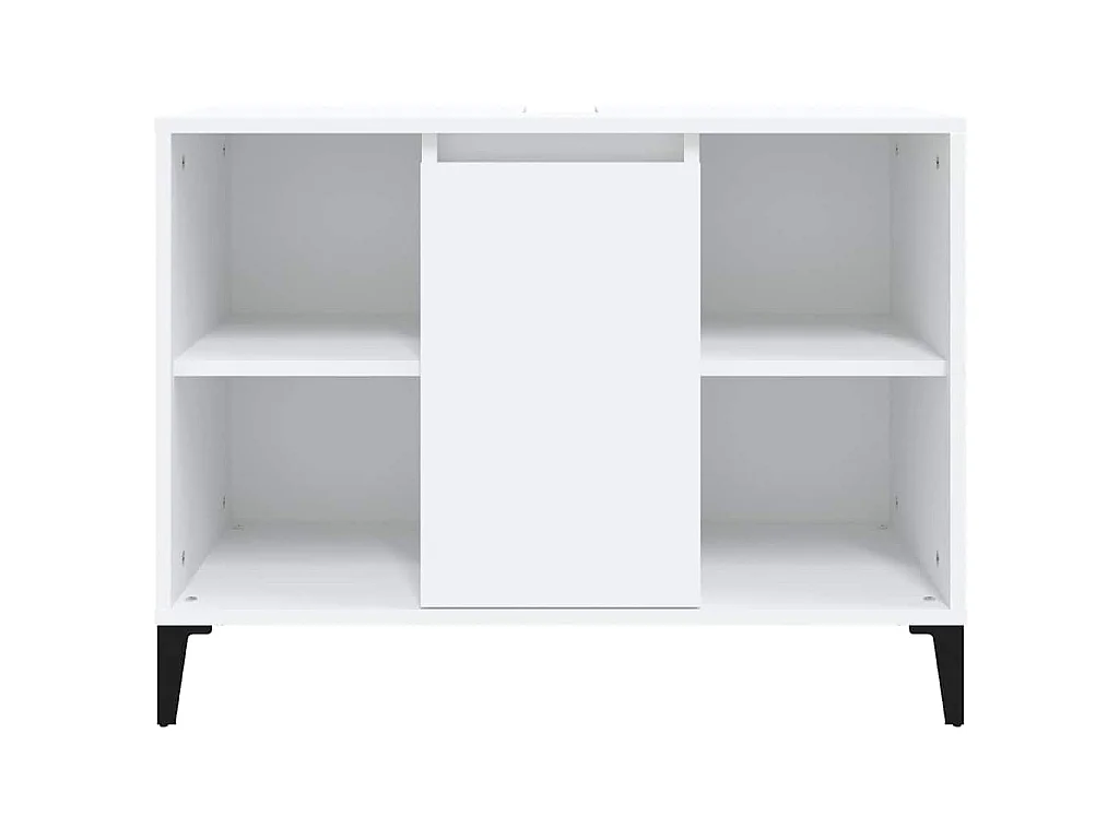 Armário de lavatório 80x33x60 cm derivados de madeira branco