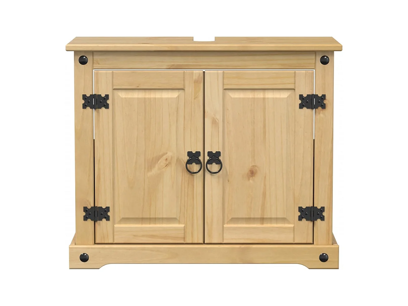 Armoire lavabo de salle de bain Corona bois de pin massif