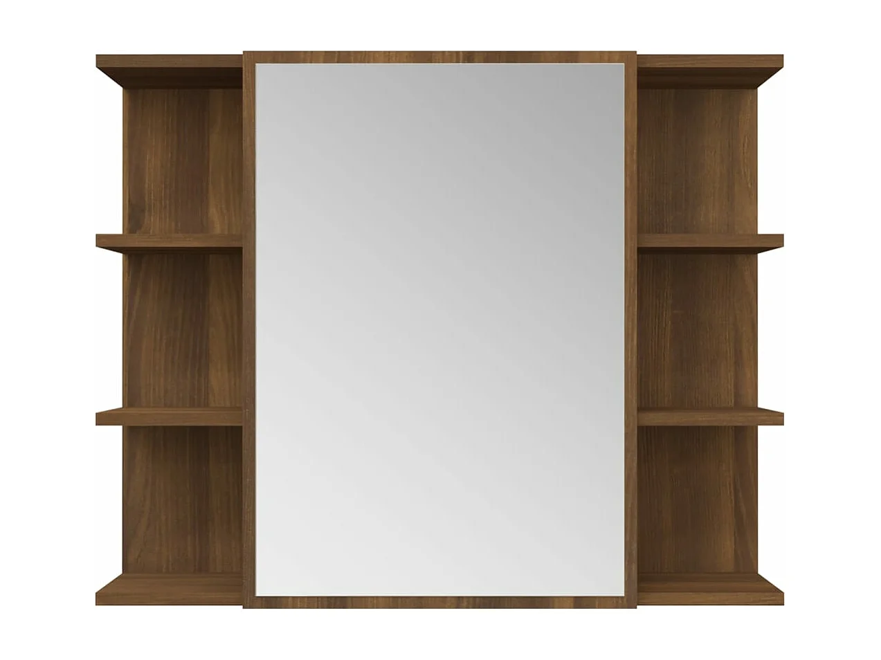 Badkamerspiegelkast 80x20,5x64 cm bewerkt hout bruin eikenkleur