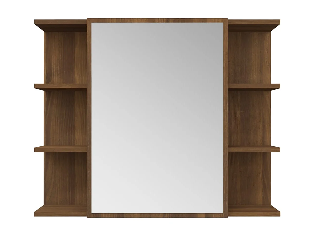 Badkamerspiegelkast 80x20,5x64 cm bewerkt hout bruin eikenkleur