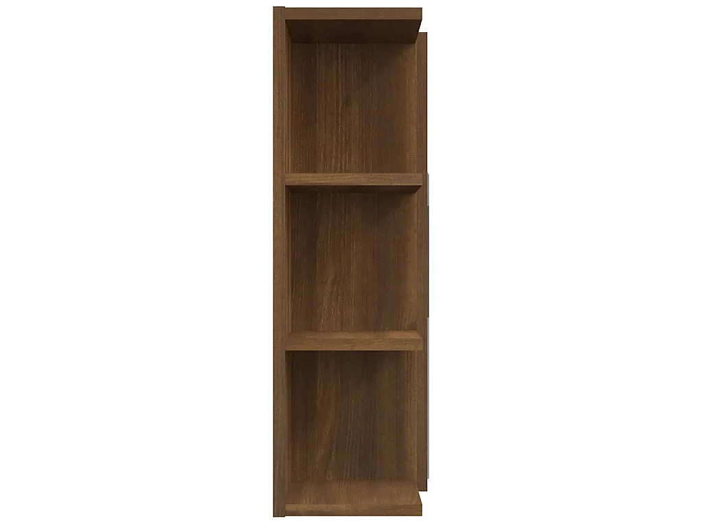Bad-Spiegelschrank Braun Eiche-Optik 80x20,5x64cm Holzwerkstoff