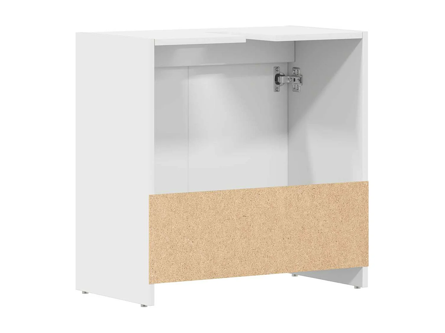 Armário de casa de banho 60x33x61 cm contraplacado branco