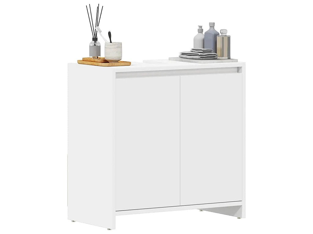 Mobile da Bagno Bianco 60x33x61 cm in Legno Multistrato