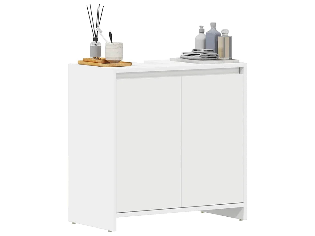 Armário de casa de banho 60x33x60 cm contraplacado branco