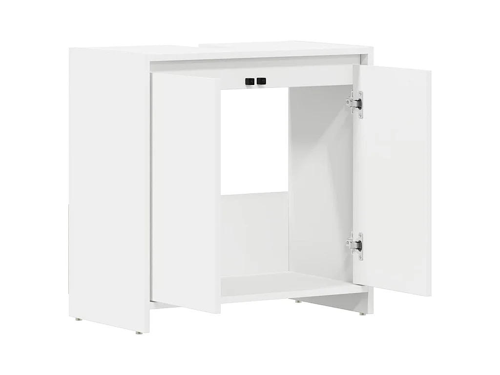 Armário de casa de banho 60x33x60 cm contraplacado branco