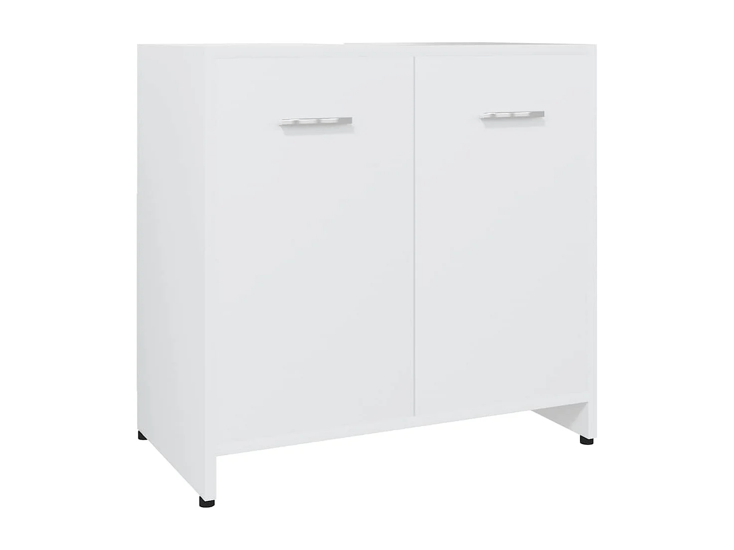 Badezimmerschrank Weiß 60x33x61 cm Holzwerkstoff