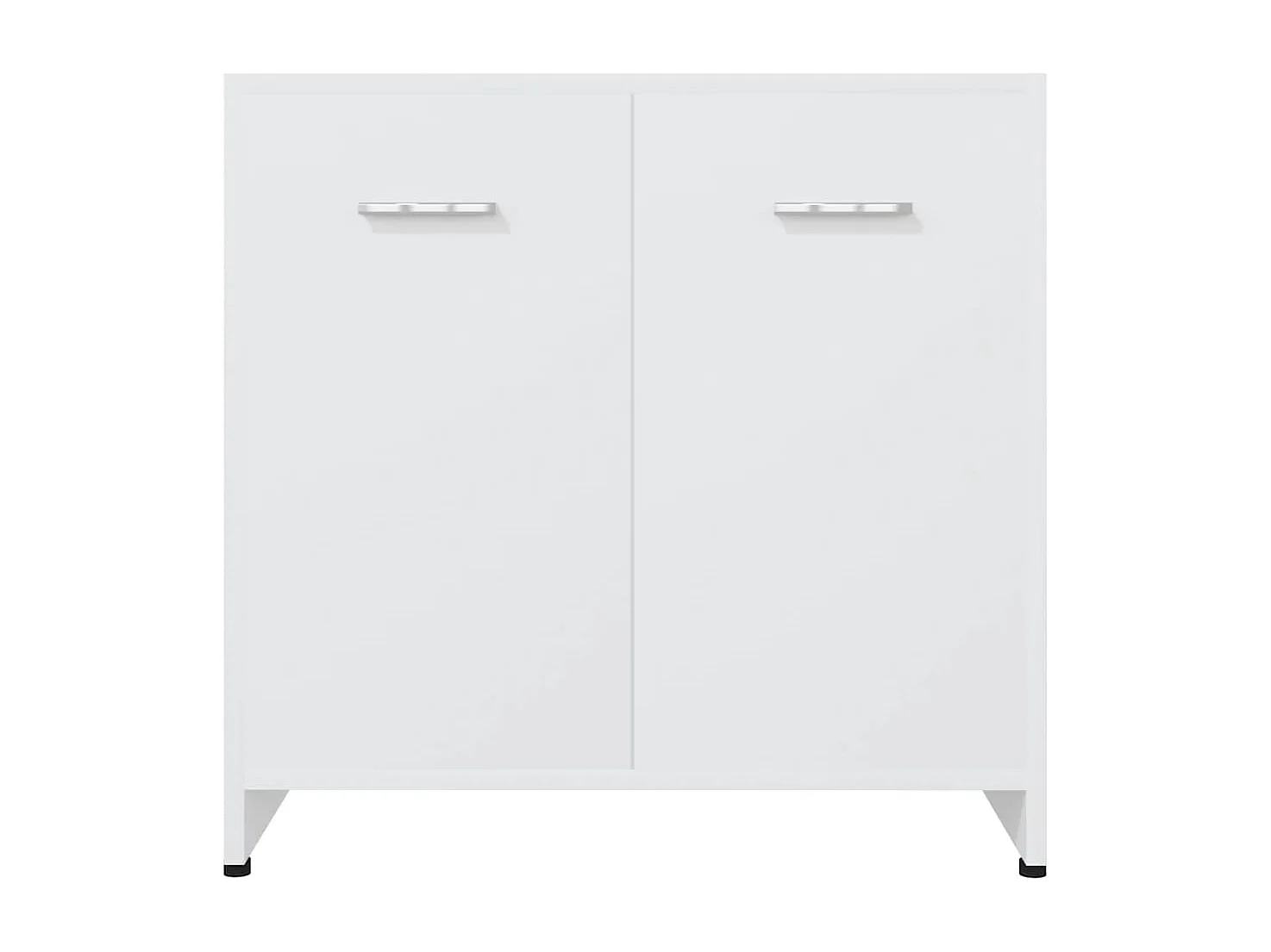 Badezimmerschrank Weiß 60x33x61 cm Holzwerkstoff