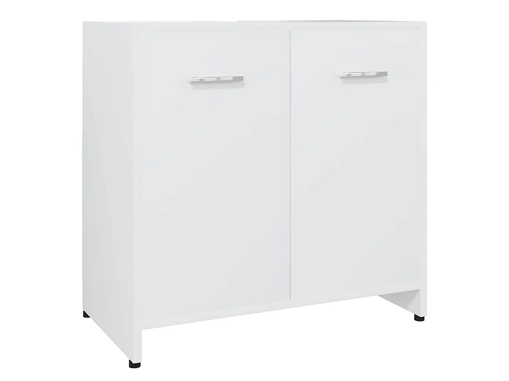 Badezimmerschrank Weiß 60x33x61 cm Holzwerkstoff