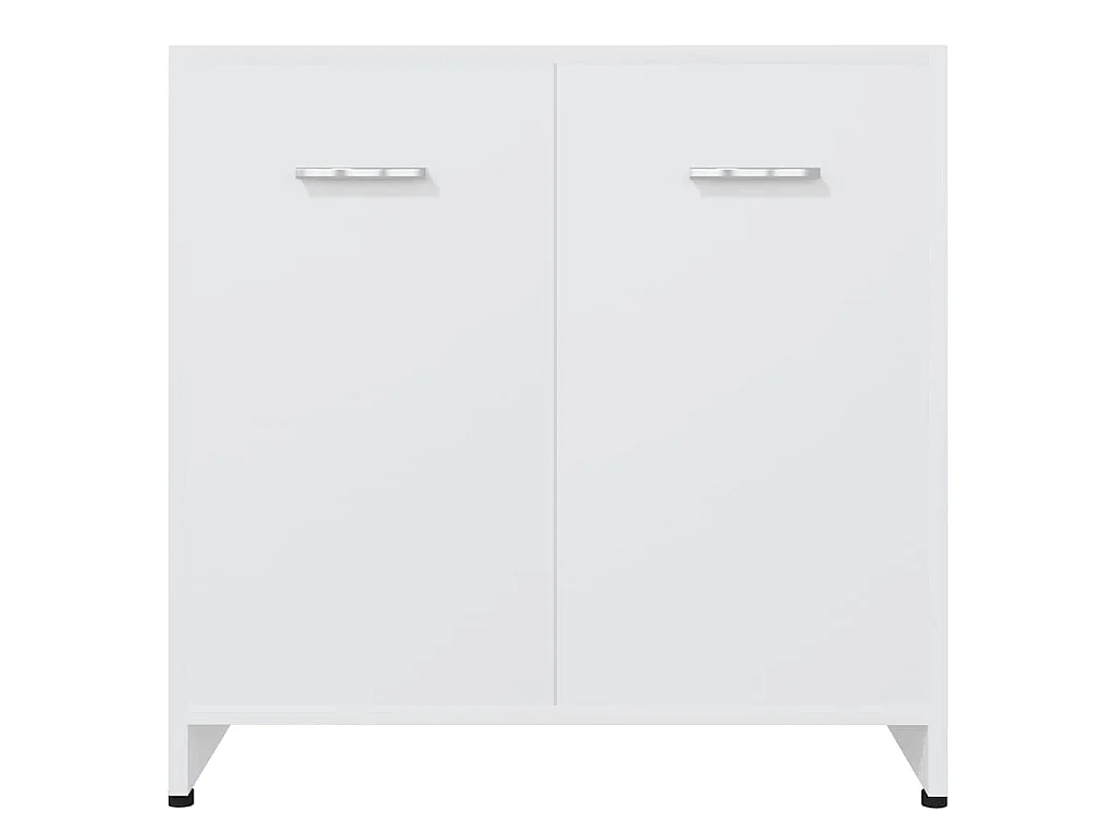 Badezimmerschrank Weiß 60x33x61 cm Holzwerkstoff