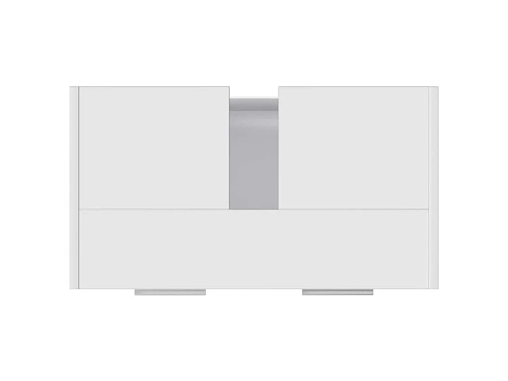 Badezimmerschrank Weiß 60x33x61 cm Holzwerkstoff