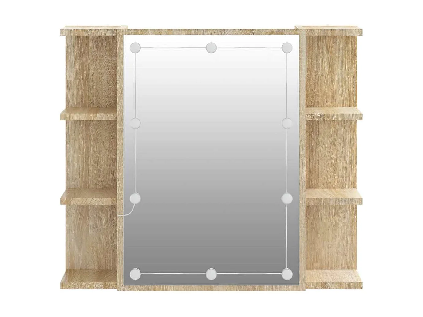 Spiegelkast met LED-verlichting 70x16,5x60 cm sonoma eikenkleur
