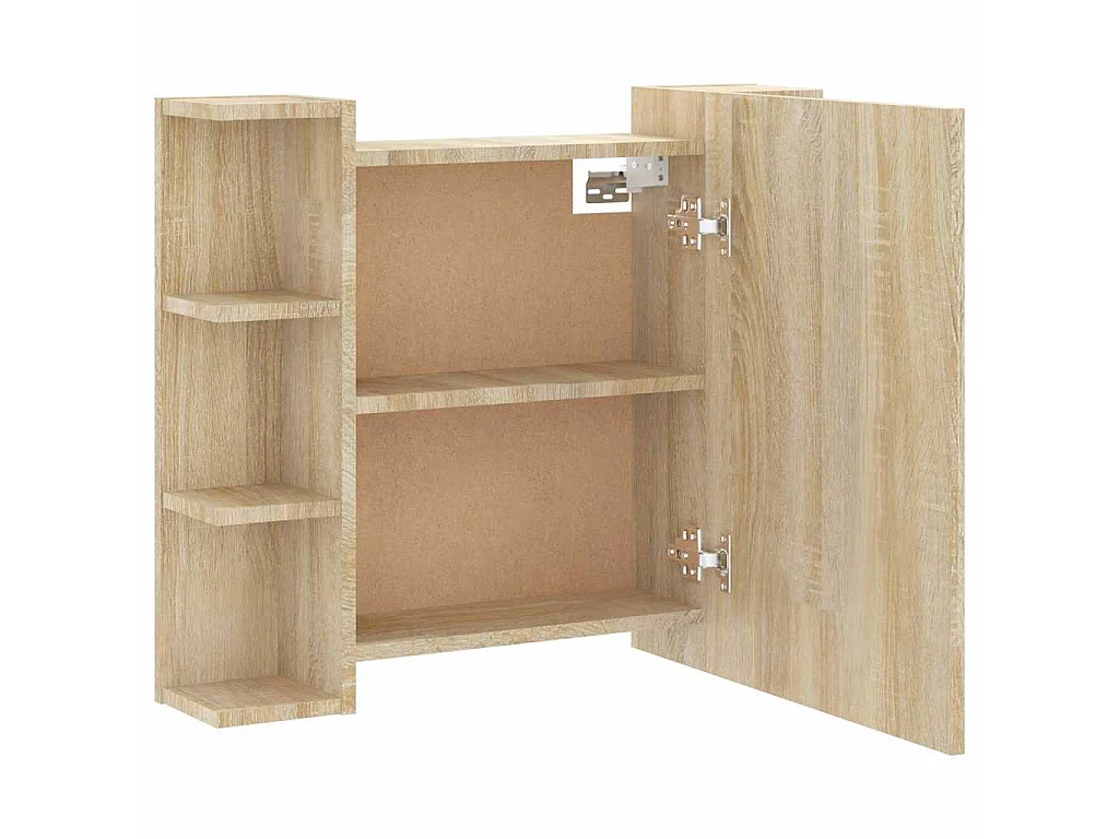 Armoire à miroir avec LED Chêne sonoma 70x16,5x60 cm