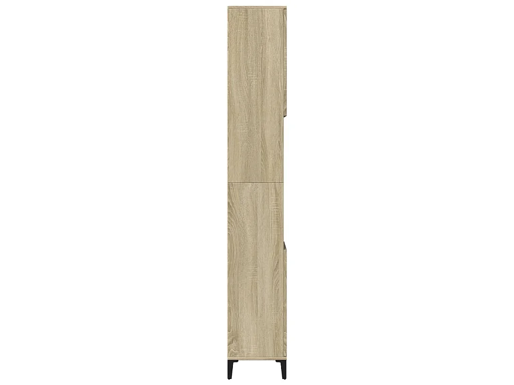 Armario de baño madera contrachapada roble Sonoma 30x30x190 cm