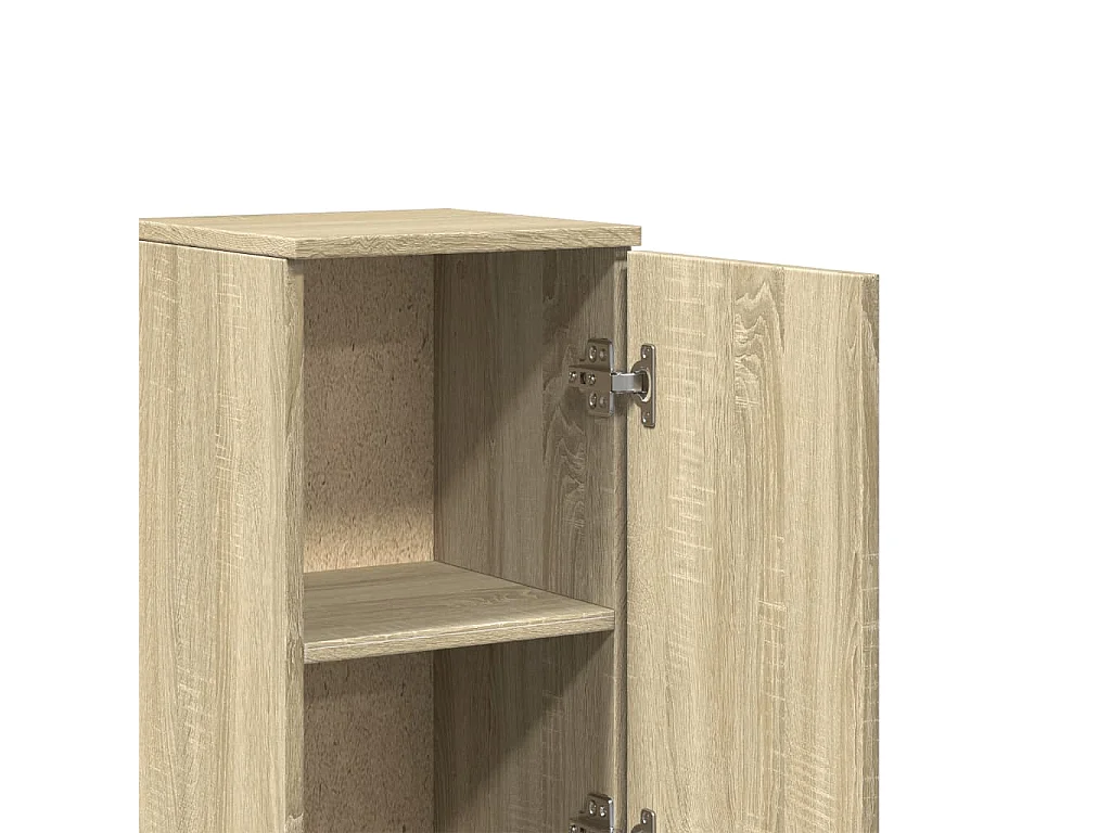 Armario de baño madera contrachapada roble Sonoma 30x30x190 cm