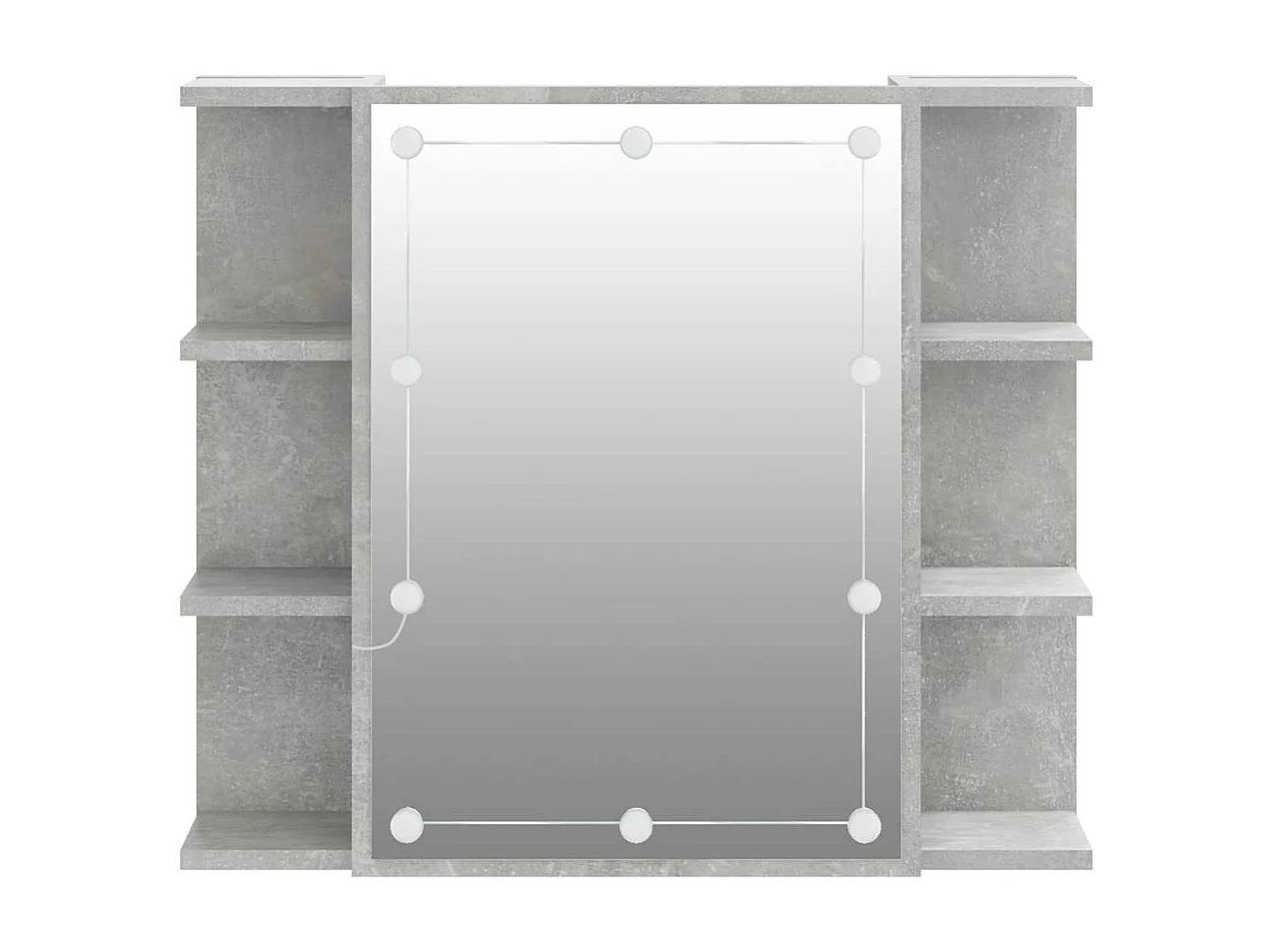 Armoire à miroir avec LED Gris béton 70x16,5x60 cm