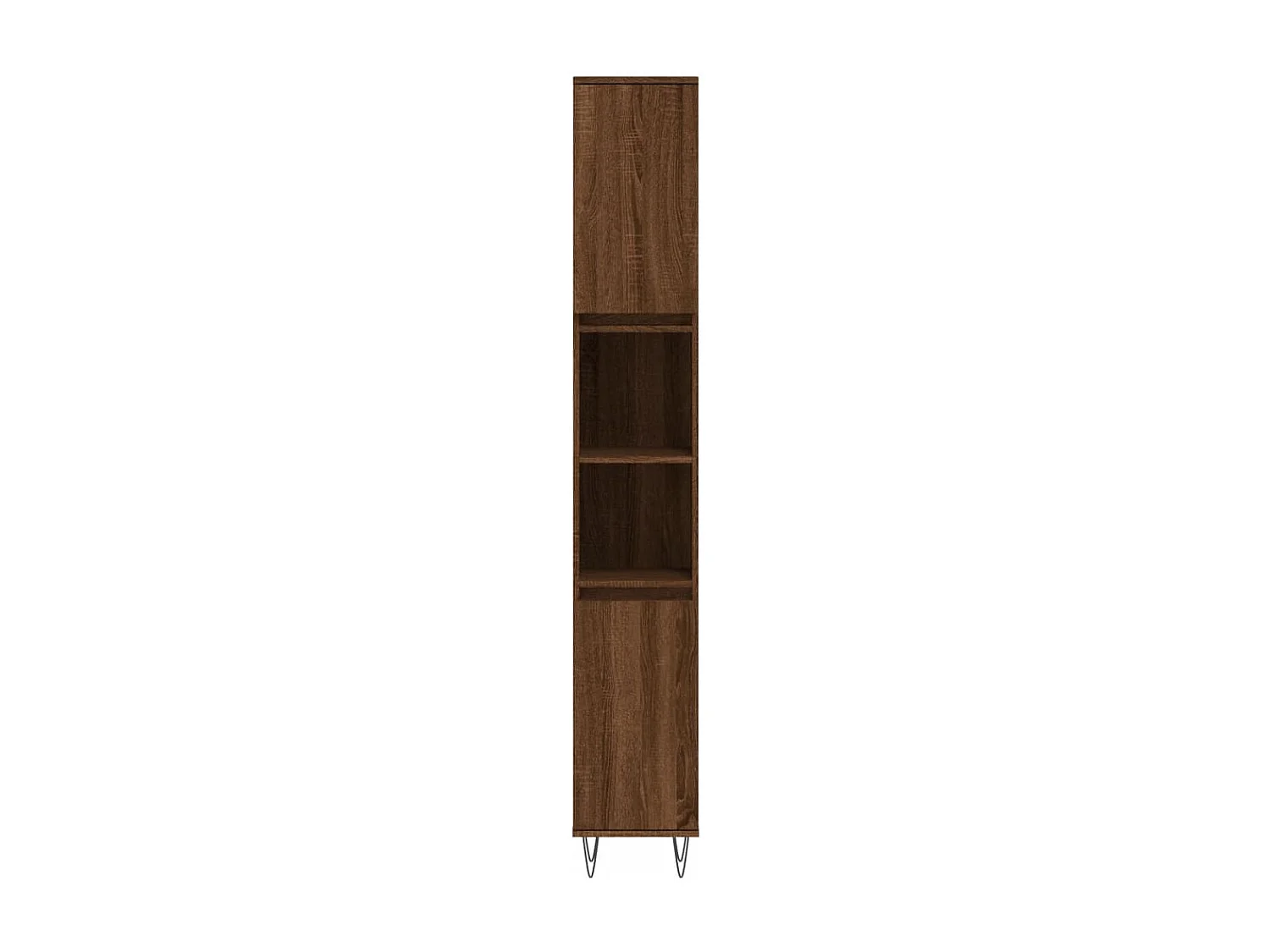 Badschrank Braun Eichen-Optik 30x30x190 cm Holzwerkstoff