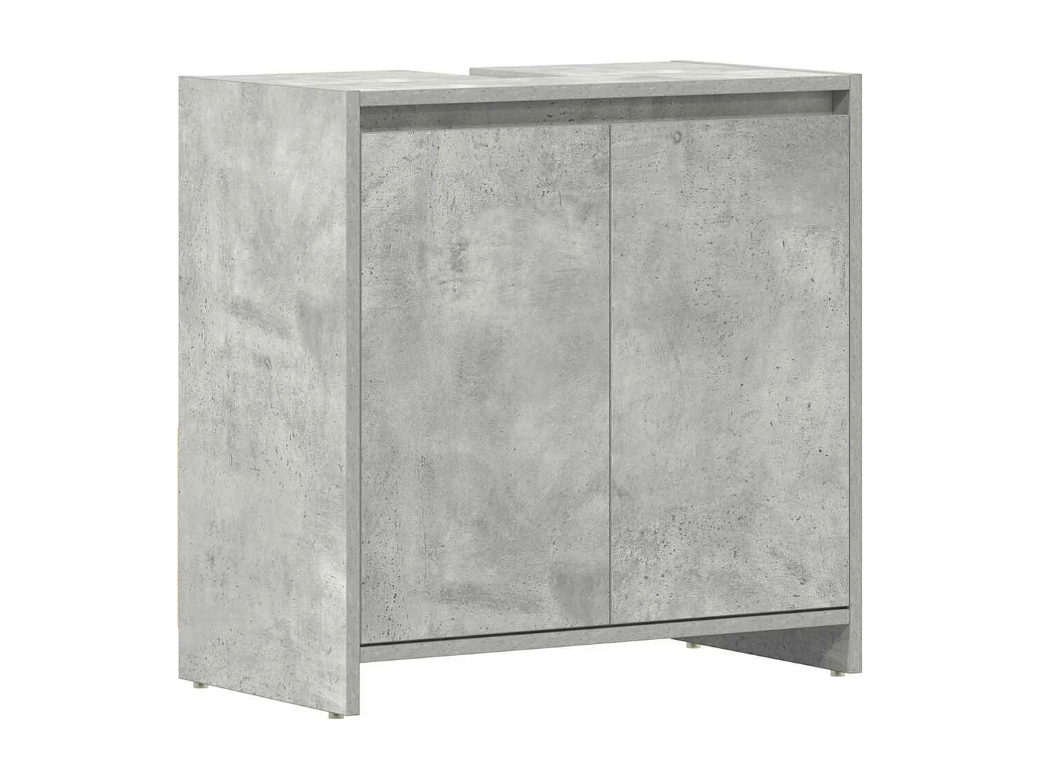 Armario de baño madera contrachapada gris hormigón 60x33x61 cm