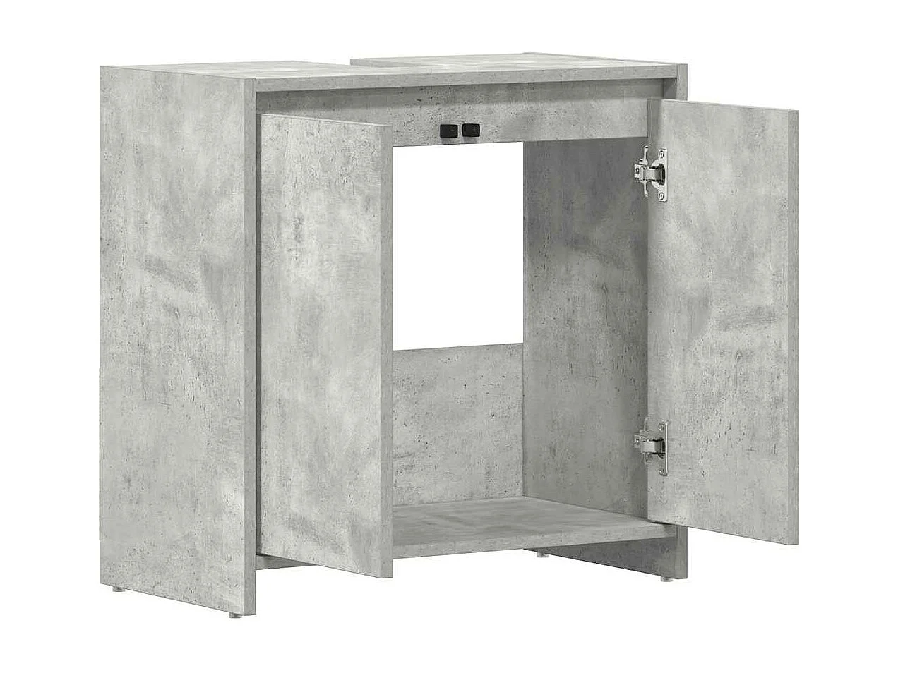 Armoire de salle de bain Gris béton 60x33x61 cm Bois ingénierie